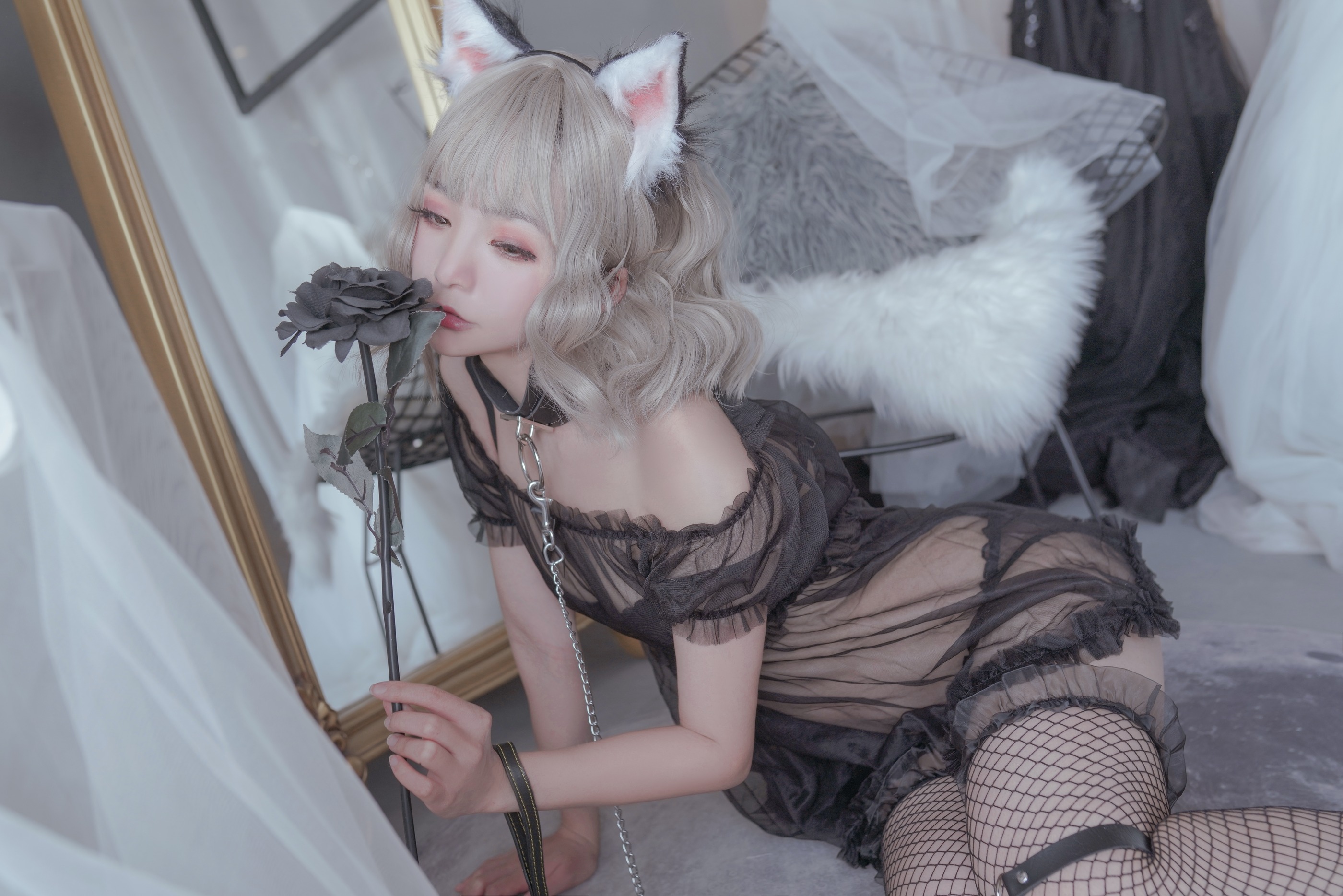 图片[1]-日奈娇 – NO.004 猫与兔 [50P]-XikXak